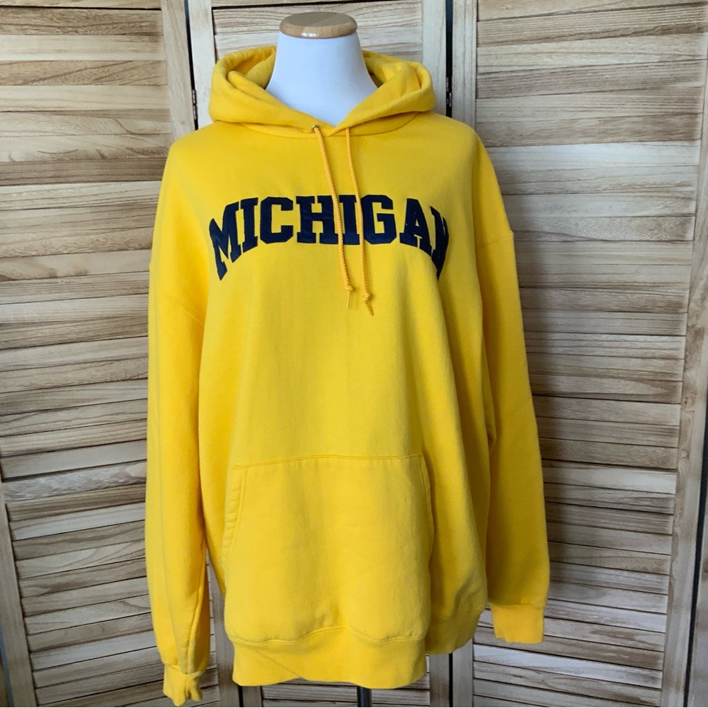 Yellow University of Michigan Hoodie XXL